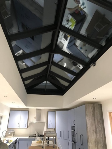 Roof lantern over a kitchen